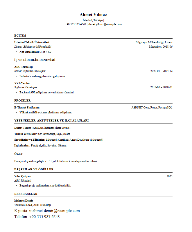 Ivy League Klasik Şablon